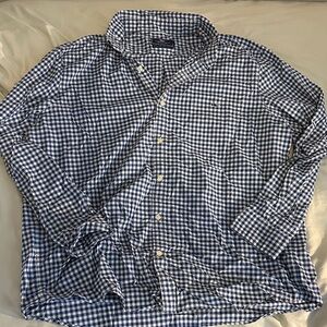 Vineyard Vines Navy and White Checkered Shirt
